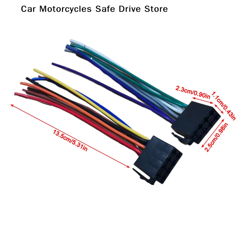 CM1 Pair Universal Adapters Wire Harness Adapter Female ISO Wiring