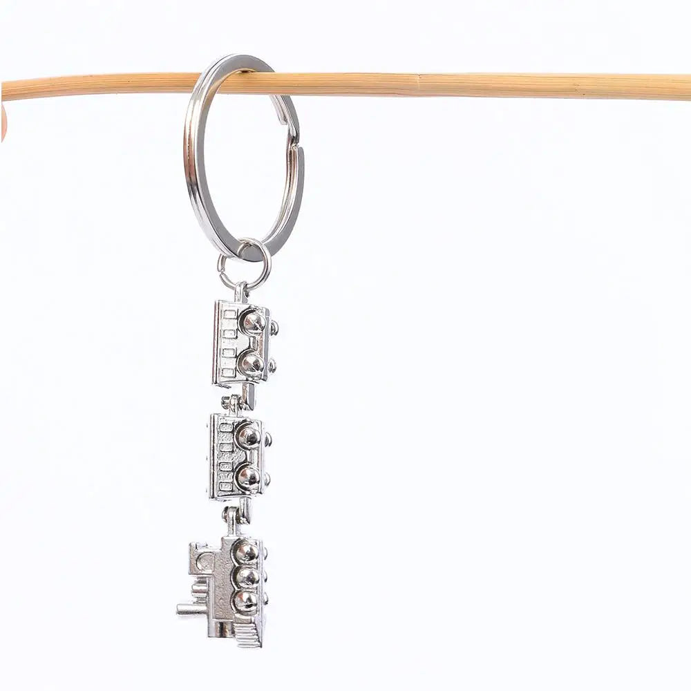 Delicate Alloy Bag Decro Train Shaped Unisex Key Ring Chain Fashion Zpaxo