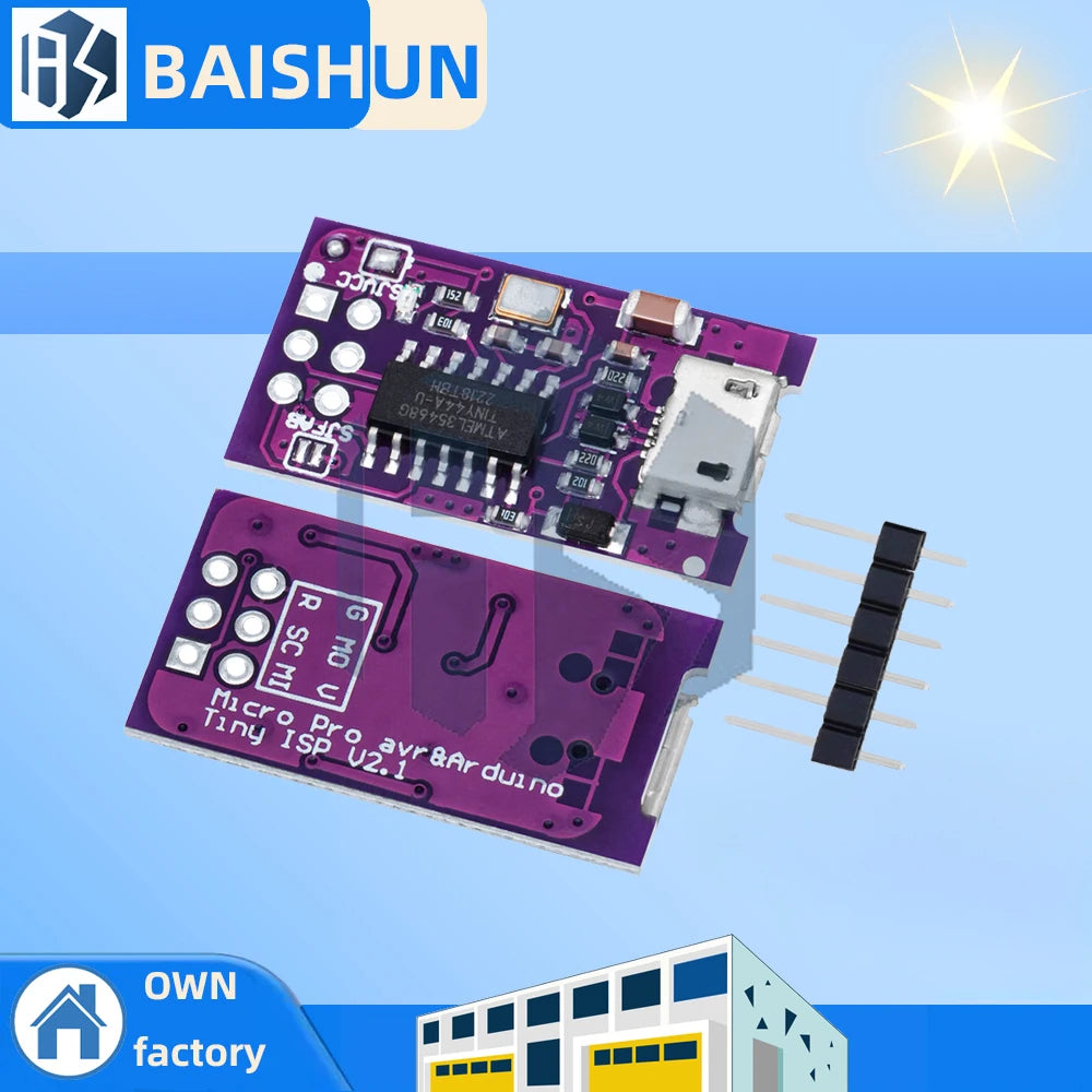 Micro USB Tiny AVR ISP ATtiny44 ATTiny45 ATTiny85 USBTinyISP Zpaxo Default Title