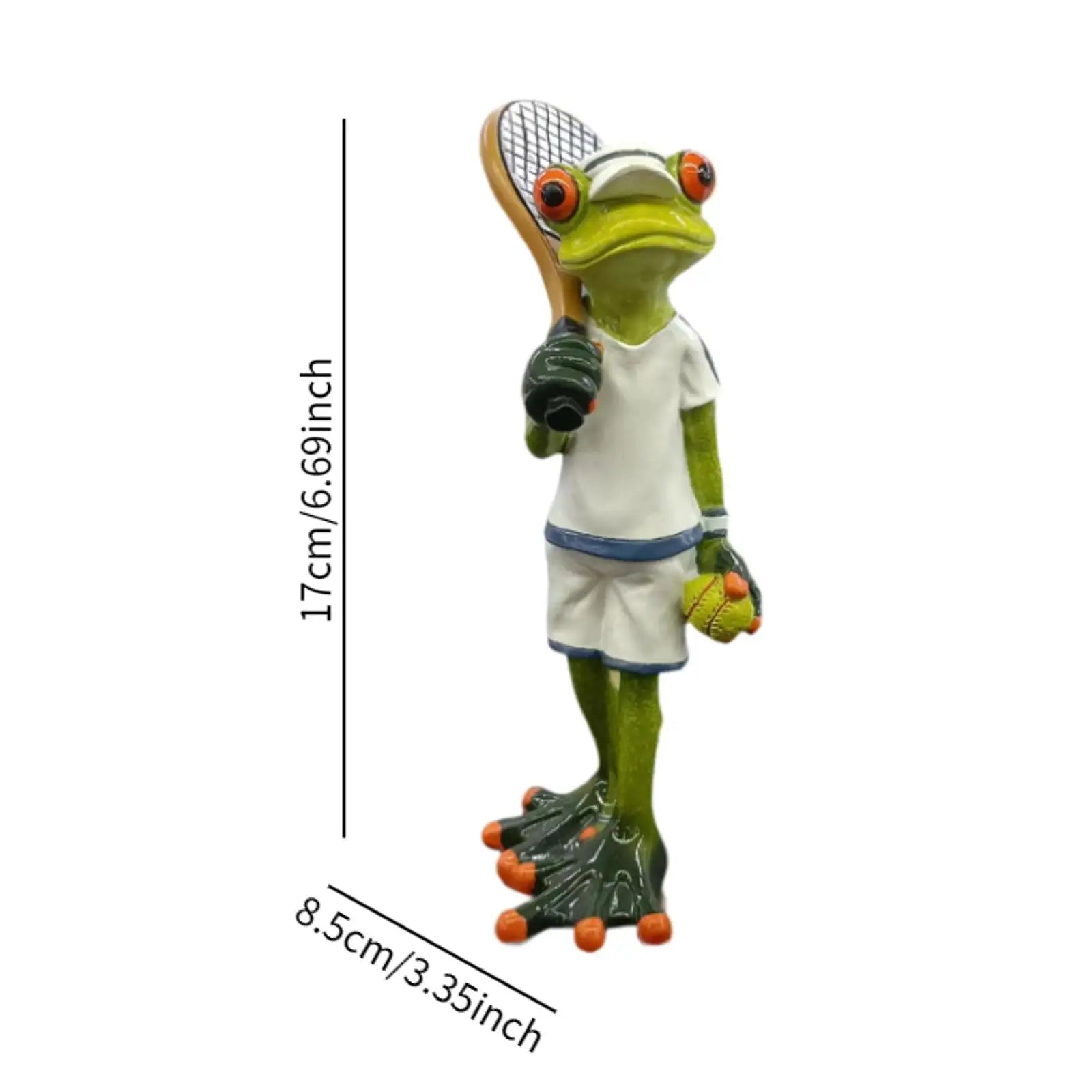 Funny Frog Statue Resin Figurine – Desk & Shelf Decor Resin Figurine Zpaxo White Shorts