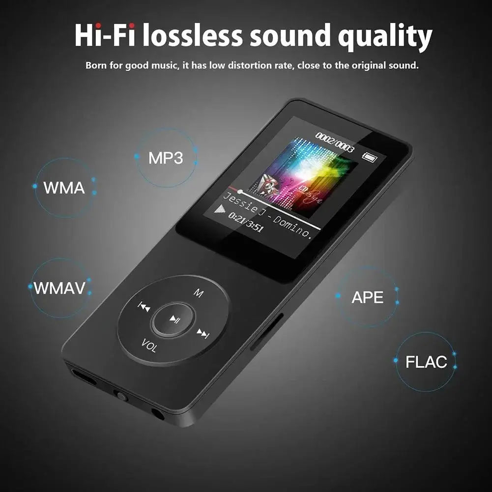 Portable Mini MP3 Player HiFi Music Walkman 5.4 Bluetooth Support Two-Way Transmission FM Radio Voice Recorder eBook Auto Browse Zpaxo
