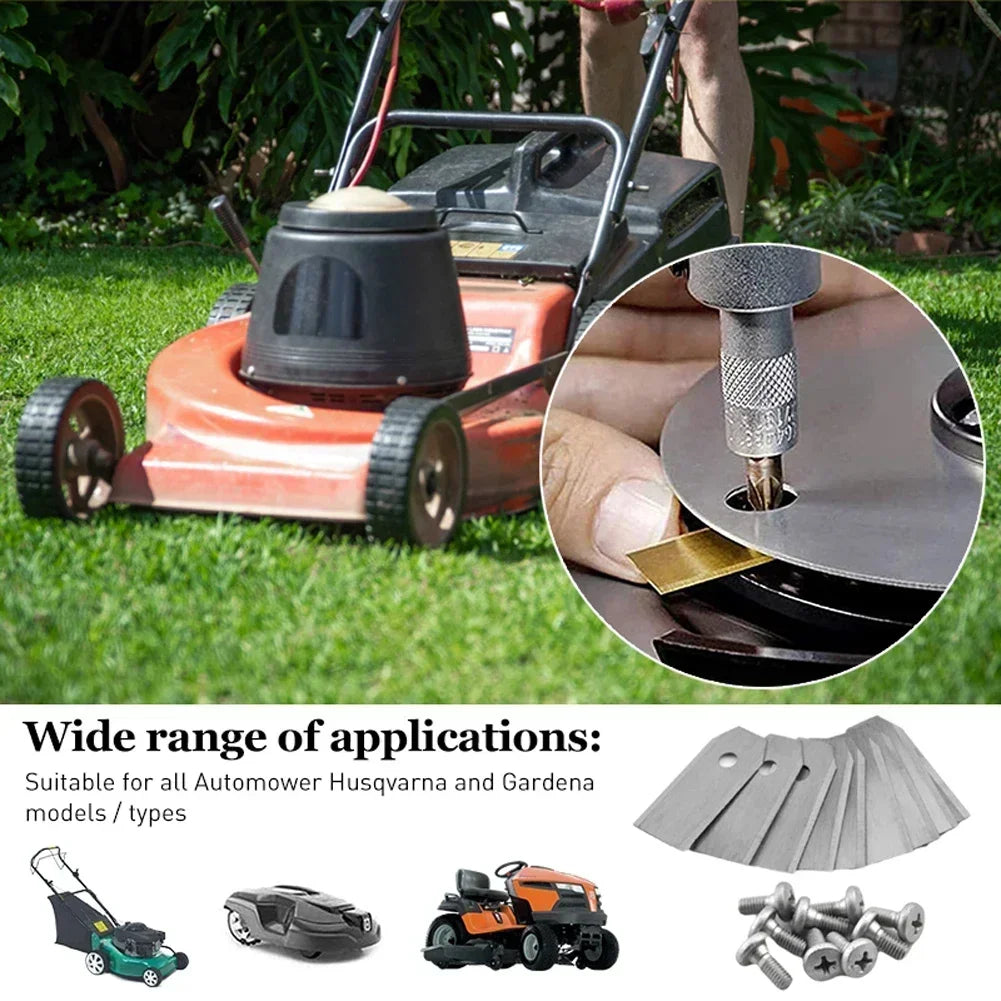 New 30pcs Lawn Mower Cutting Blades W/Screw Kit Replacement for Husqvarna Automower/Gardena Robotic Lawnmower Repair LIJIao Zpaxo