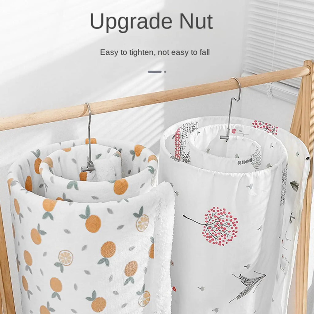 Spiral Sheet Hanger Foldable Stainless Steel Spiral Drying Rack Space Saving Bedspread Hanger for Bedspread Coverlet Mattress Zpaxo
