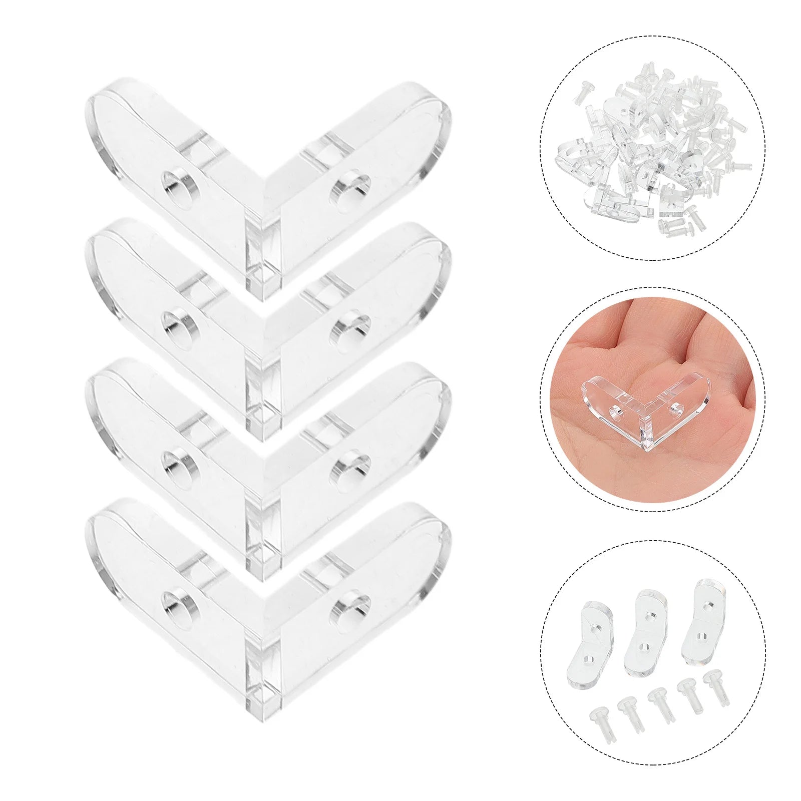 Fixed Buckle Corner Code Transparent Bracket Acrylic Braces Clear
