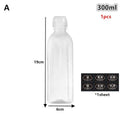300/500/1000ML Kitchen Oil Bottle Seasoning Plastic Squeeze Bottle Dispenser For Salad Sauce Olive Oil Container Cooking Gadgets Zpaxo A
