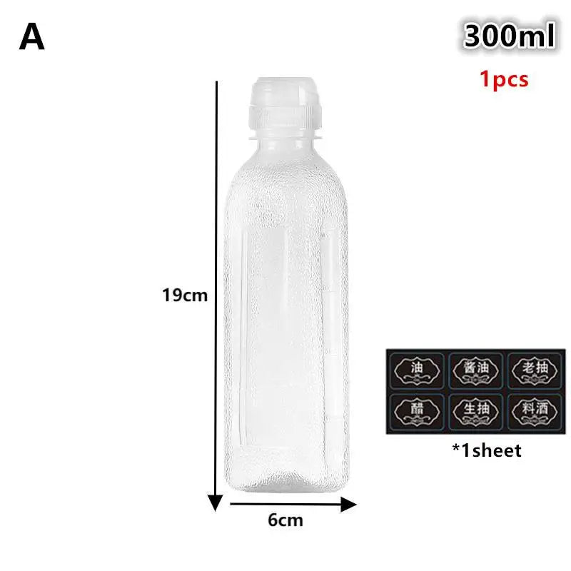 300/500/1000ML Kitchen Oil Bottle Seasoning Plastic Squeeze Bottle Dispenser For Salad Sauce Olive Oil Container Cooking Gadgets Zpaxo A