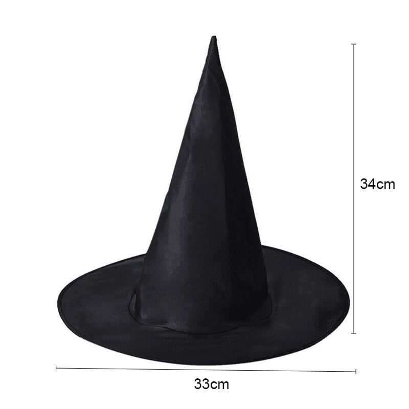 Halloween Witch Hat Black Folds Wizard Hats Women Men Masquerade Zpaxo S Hat