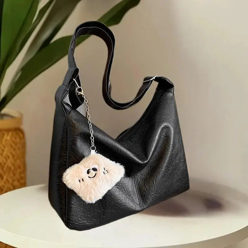 Retro PU Leather Tote Women Versatile Large Underarm Shoulder Bag Zpaxo