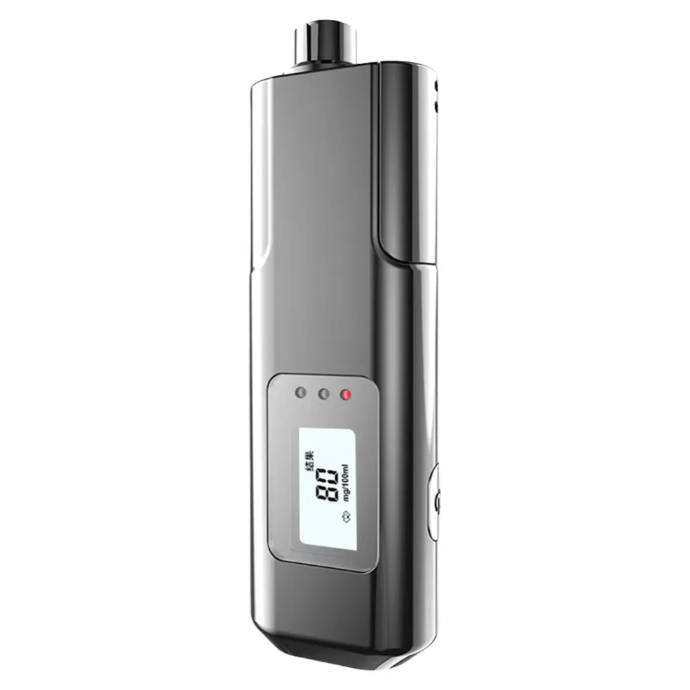 LED Digital Display Breathalyzer Analyzer Accuracy Non-Touching LED Screen Digital Breathalyzer Durable Anti-slip Zpaxo Black