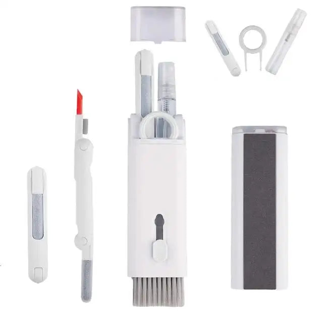 1 Cleaning Computer Keyboard Cleaner Brush Earphones Pen Headset IPad Zpaxo White