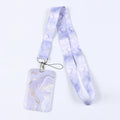 Phone Lanyard Crossbody with Wrist Strap Marble Pattern Card Case Cover for Bus/ID Card Cell Phone Lanyards Adjustable Strap Zpaxo J2502096-G