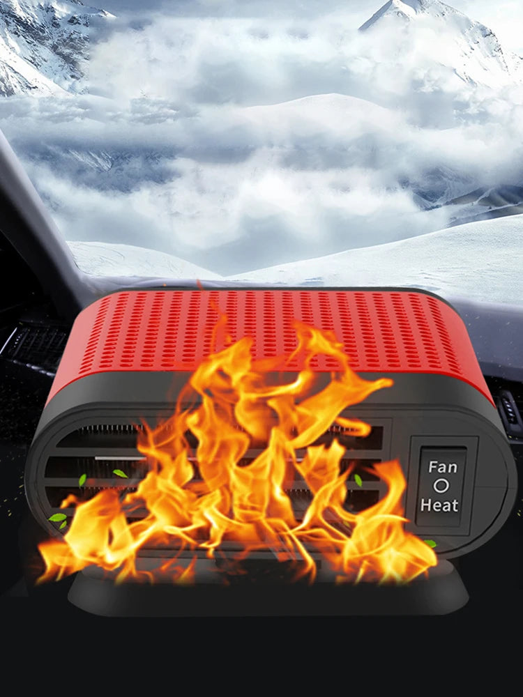 12/24V Windscreen Defroster Demister 360 Rotating Heater Fan Combo Auto Windshield Defroster Defogging Defrosting Heating Fan Zpaxo