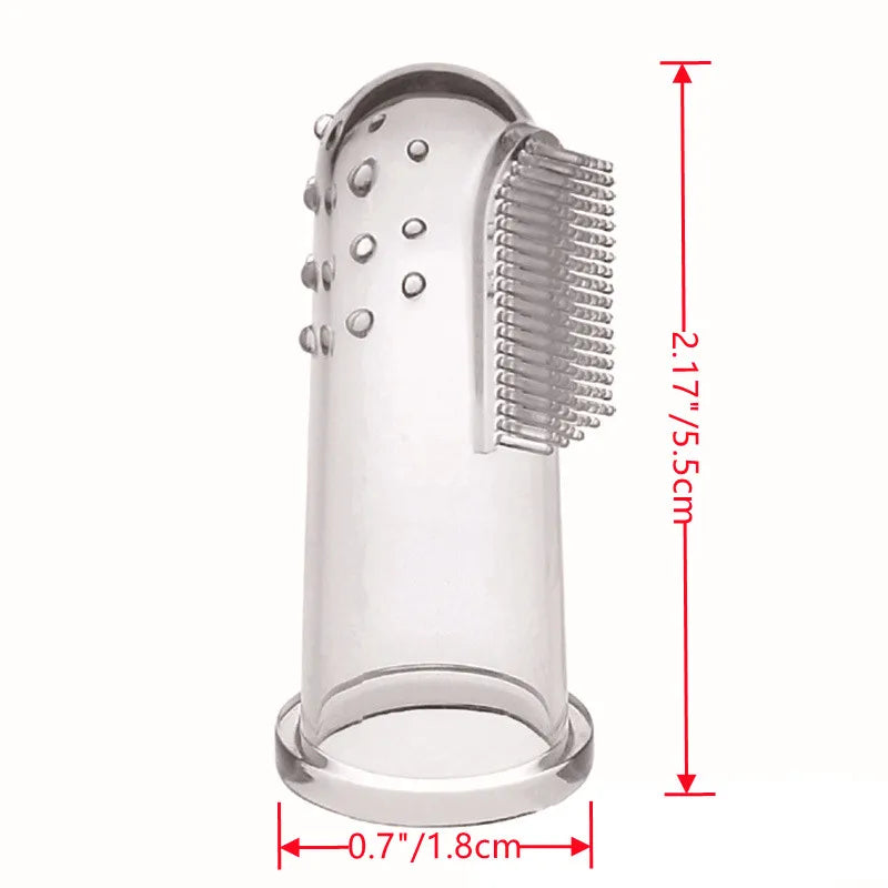 Soft Finger Pet Toothbrush Teddy Dog Brush Off Bad Breath Tartar