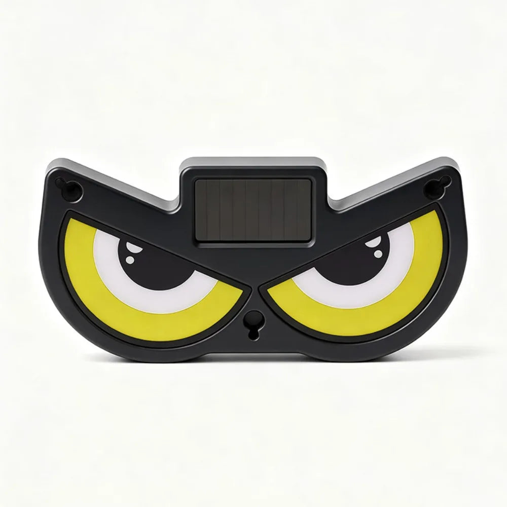 Car Accessories No Drill Solar Light Wireless Suction Cup Demon Eye Zpaxo Black-yellow