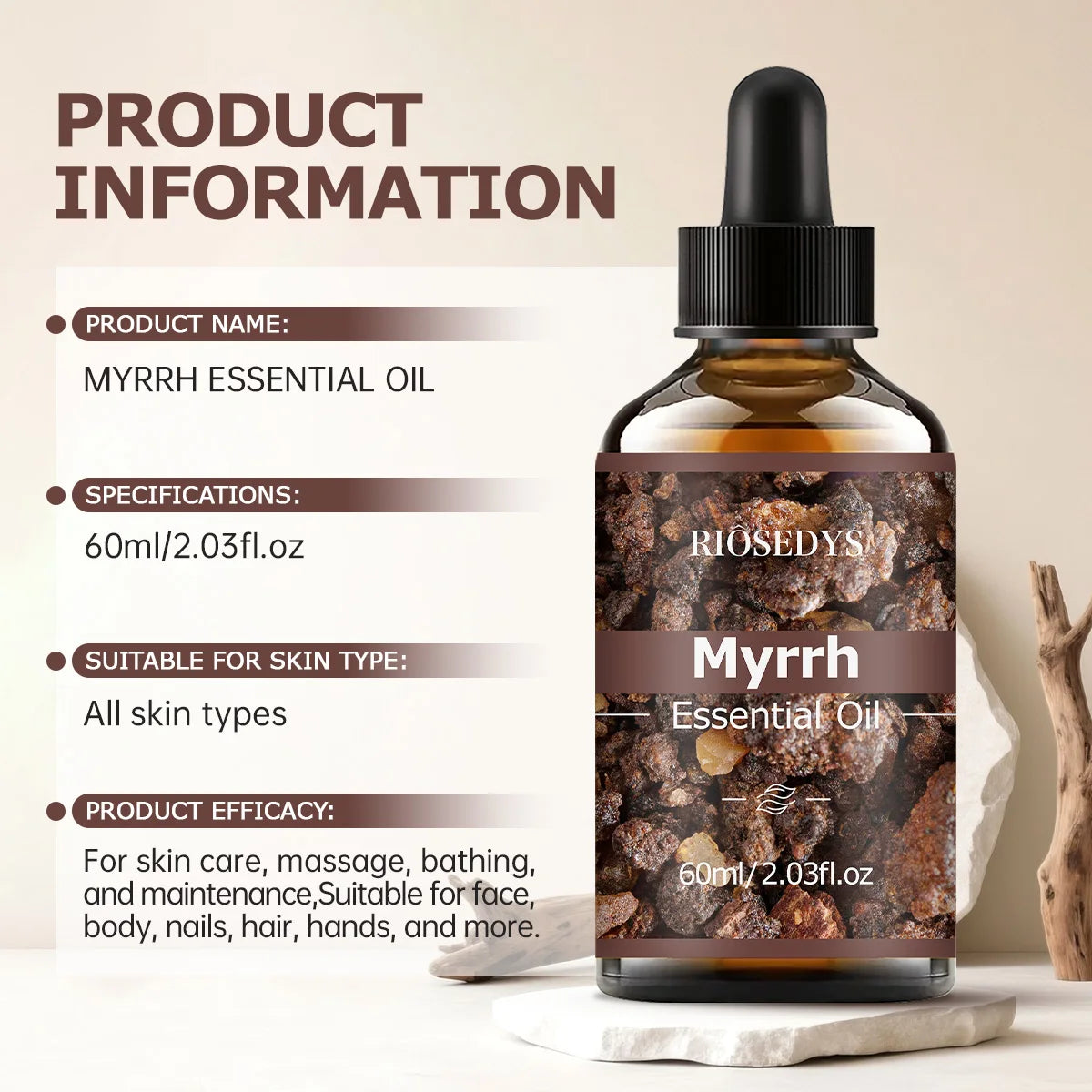 MYRRH ESSENTIAL OIL Has Deep Nourishing Moisturizing Effects Making Zpaxo