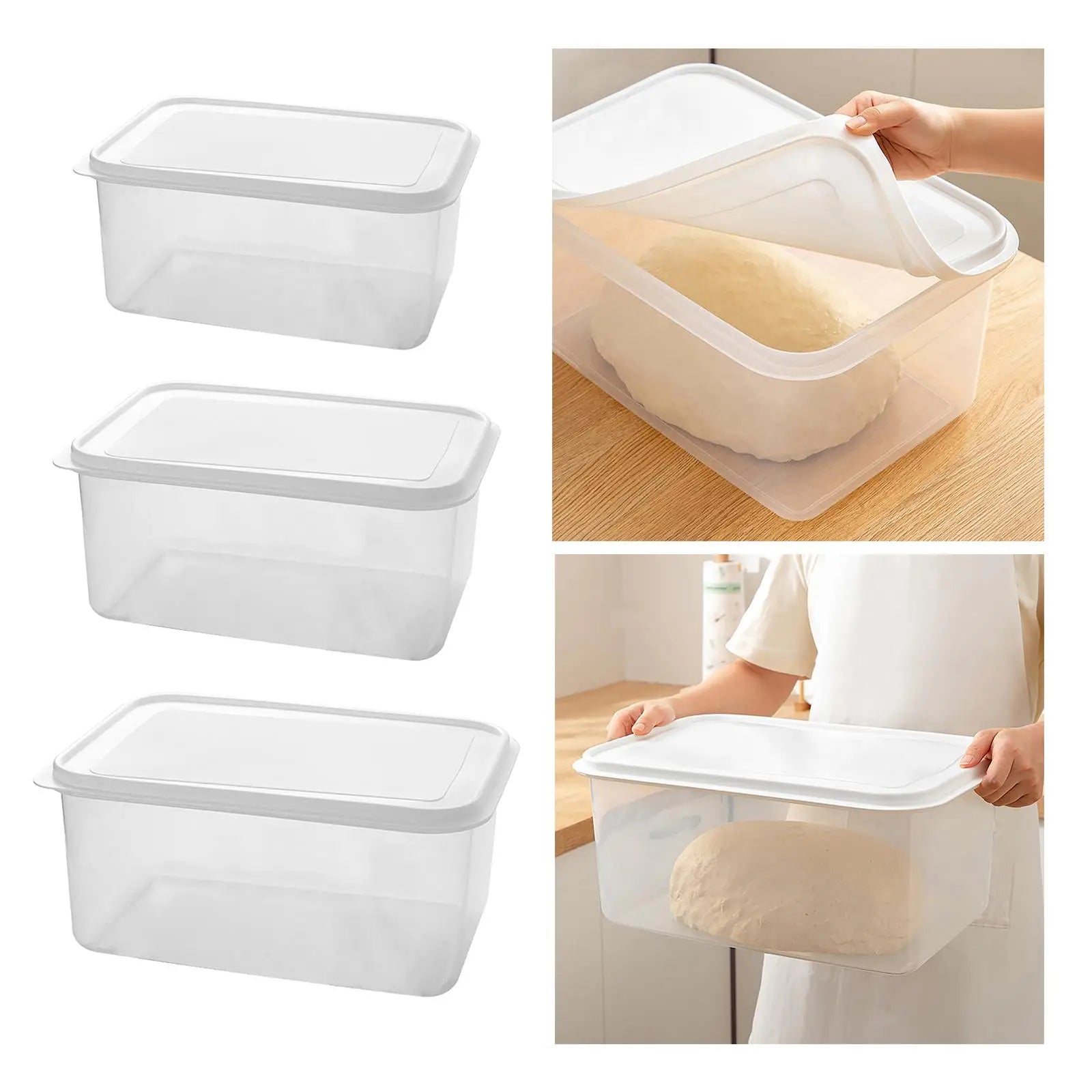 Pizza Dough Proofing Box Dough Fermentation Storage Box Pizza Dough Tray for Restaurant Refrigerator Home Pies French Bread Zpaxo