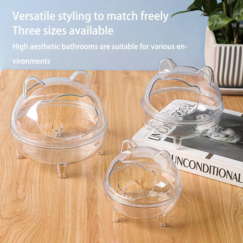 Capacity Transparent Shower Room Hamsters Small Pet Sand Bath Cage Zpaxo