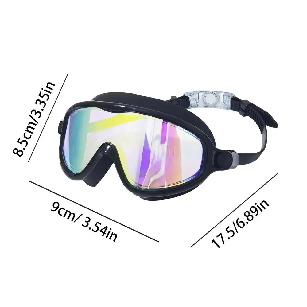 Kids Swim Goggles Antifog Glasses Nose Clip Earplugs HD View Swimming