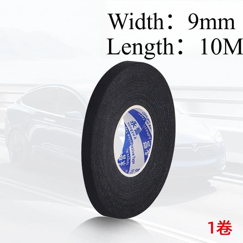 Heat-resistant Flame Retardant Adhesive Cloth Tape For Car Home Cable Harness Wiring Loom Protection Insulation Tape Sticker Zpaxo 9mmx10m