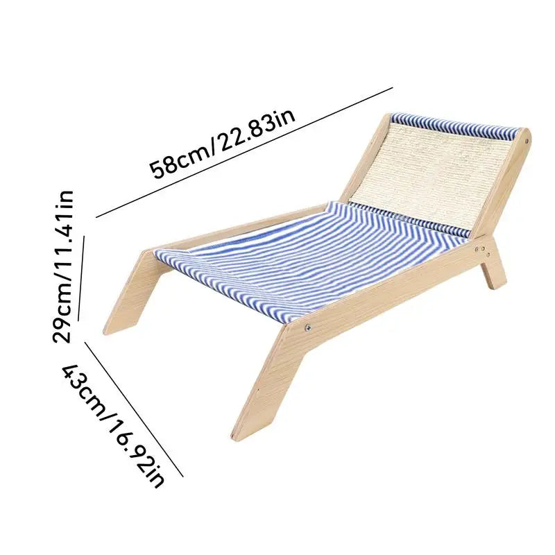 New Cat Beach Chair Summer All Seasons Elevated Cat Bed With Sisal Scratcher For Cat Outdoor Indoor Beach Chair Zpaxo