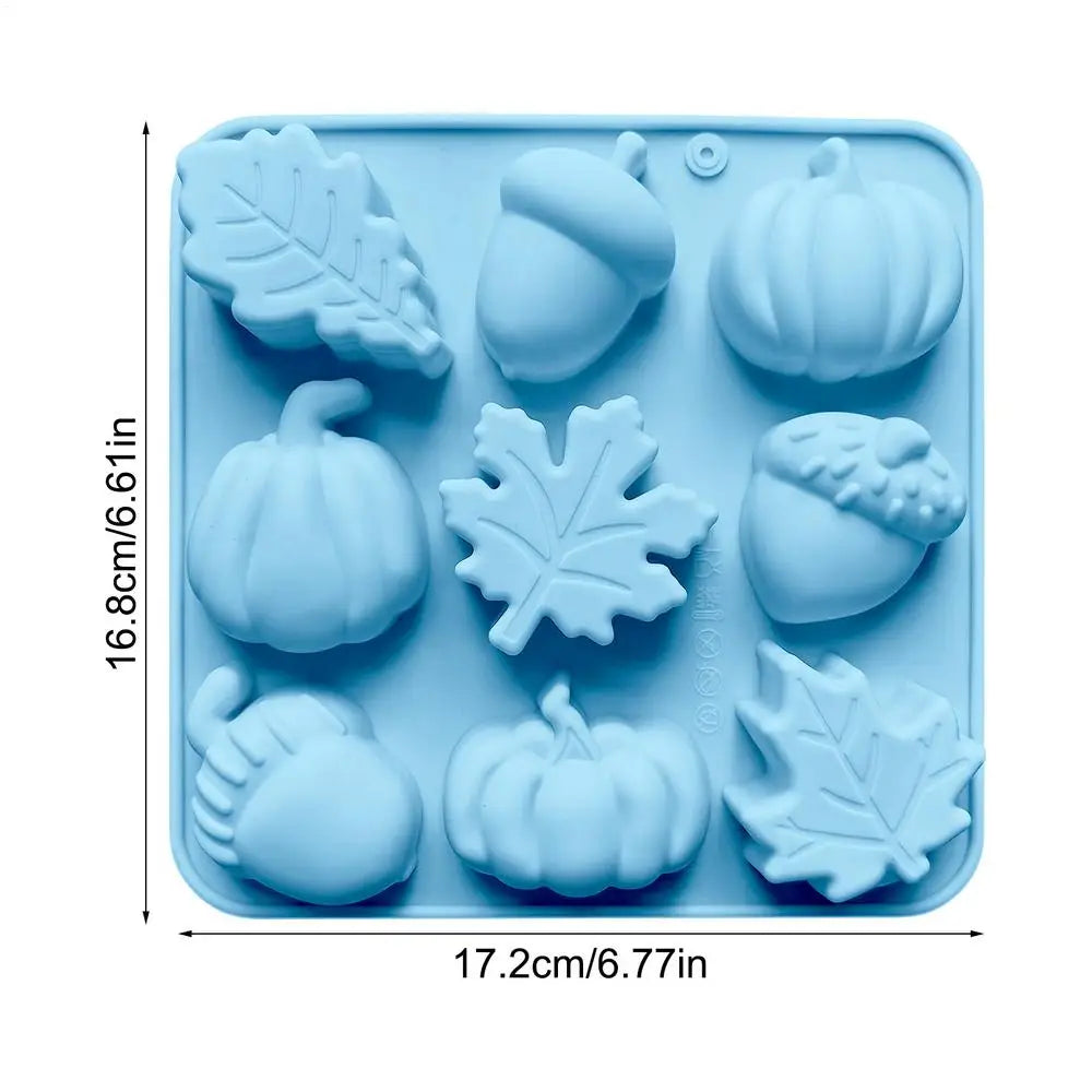 Pumpkin Silicone Mold – Autumn Baking, Resin & Candle Craft Silicone Craft Mold Zpaxo Blue