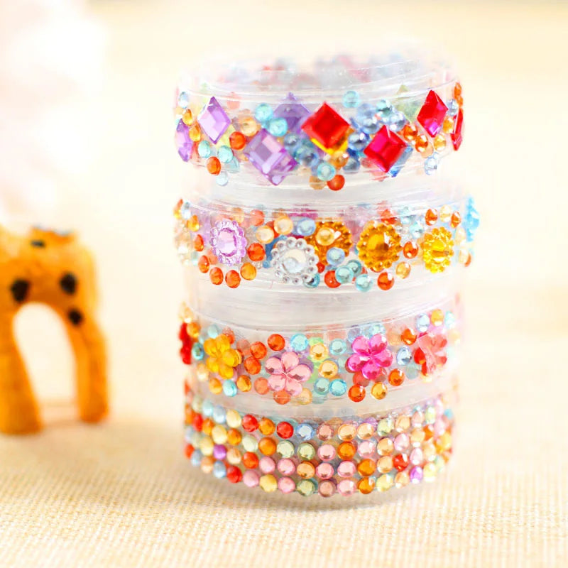 Self Adhesive Acrylic Crystal Rhinestone Diamond Stickers Tape Roll