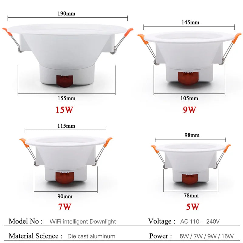 SHINEKNOT Smart RGBCW LED Downlight | Alexa & App Dimmable