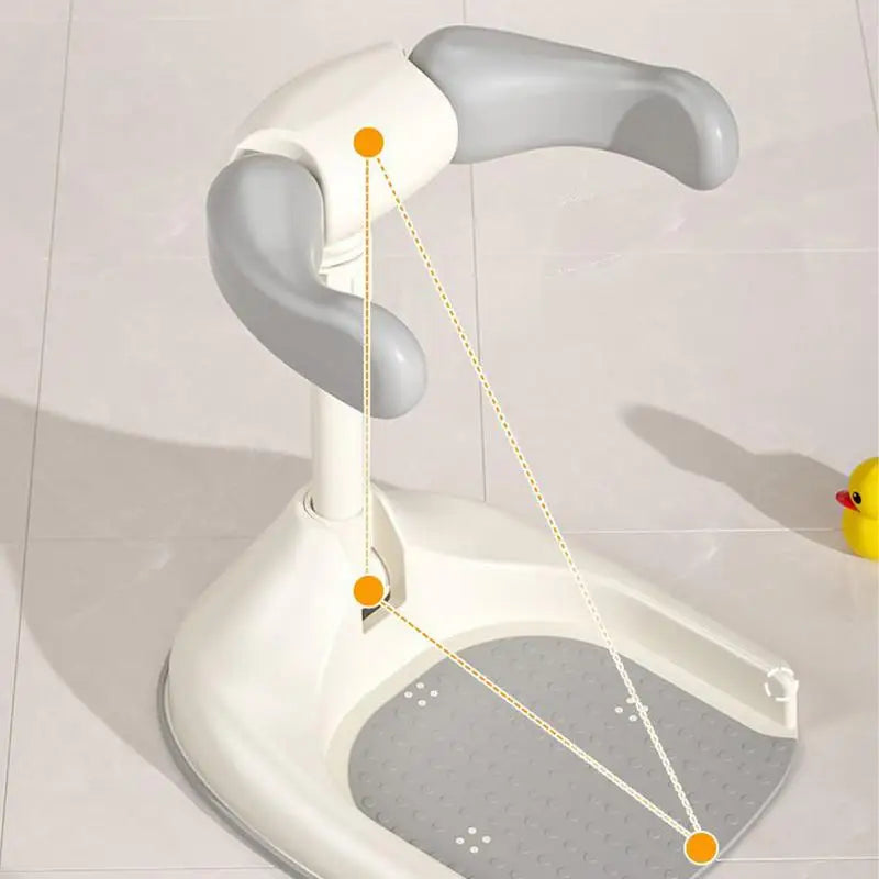 Baby Standing Bath Anti Slip Support Foldable Infant Stand Adjustable