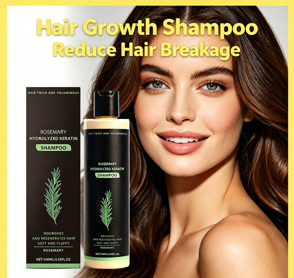 Rosemary Oil Shampoo Hair Growth Prevent Hair Loss Volumizing Hydrolyzed Keratin Nourishing Moisturizing Deep Clean Scalp Care Zpaxo