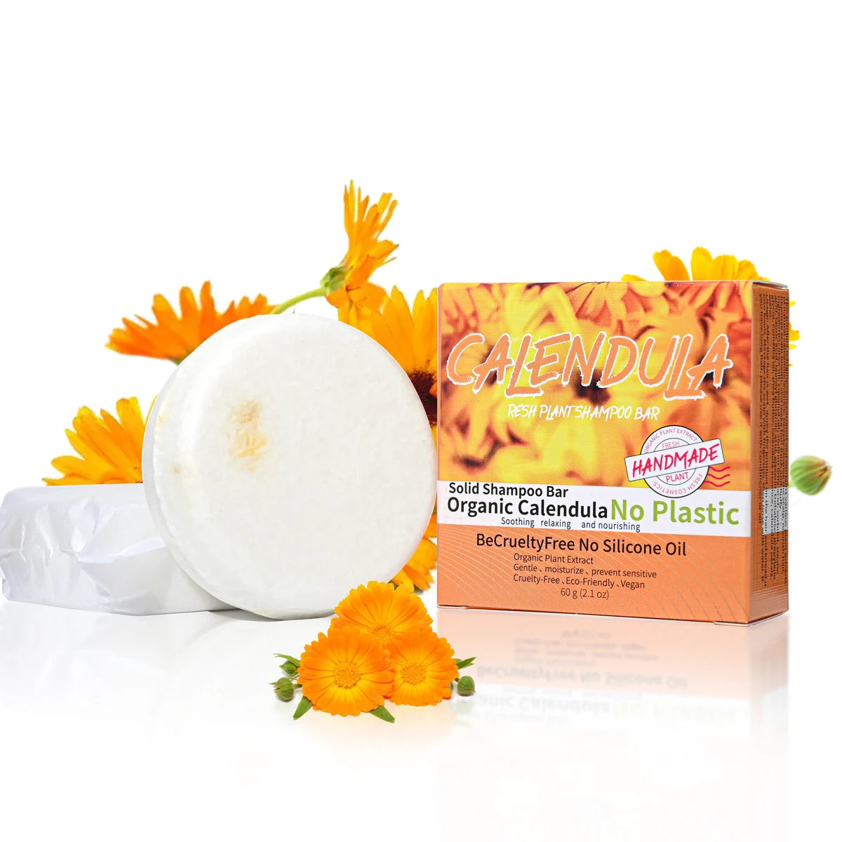 Calendula Essential Oil Shampoo Soap – Oil Control & Moisture Handmade Shampoo Bar Zpaxo