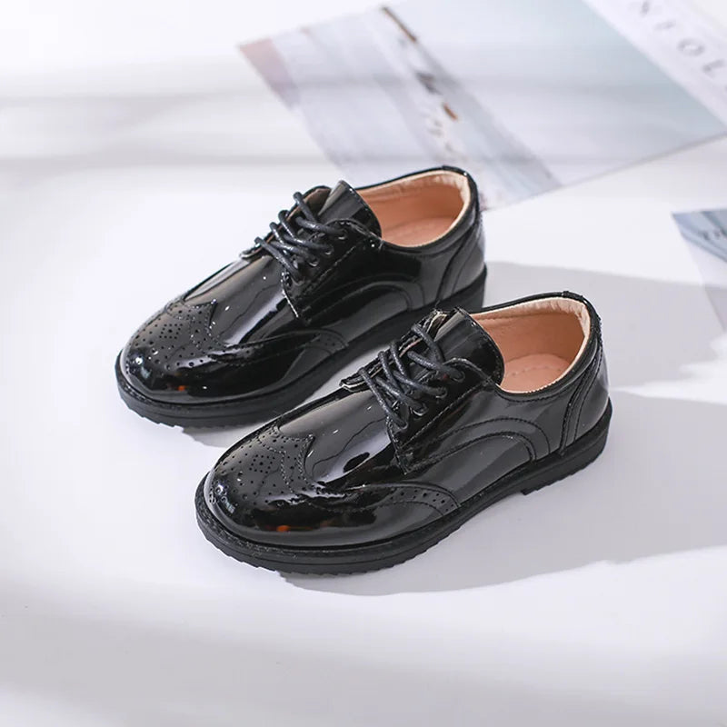 Kids Shoes Boys Leather Wedding School Show Dress Flats Light Classic Zpaxo