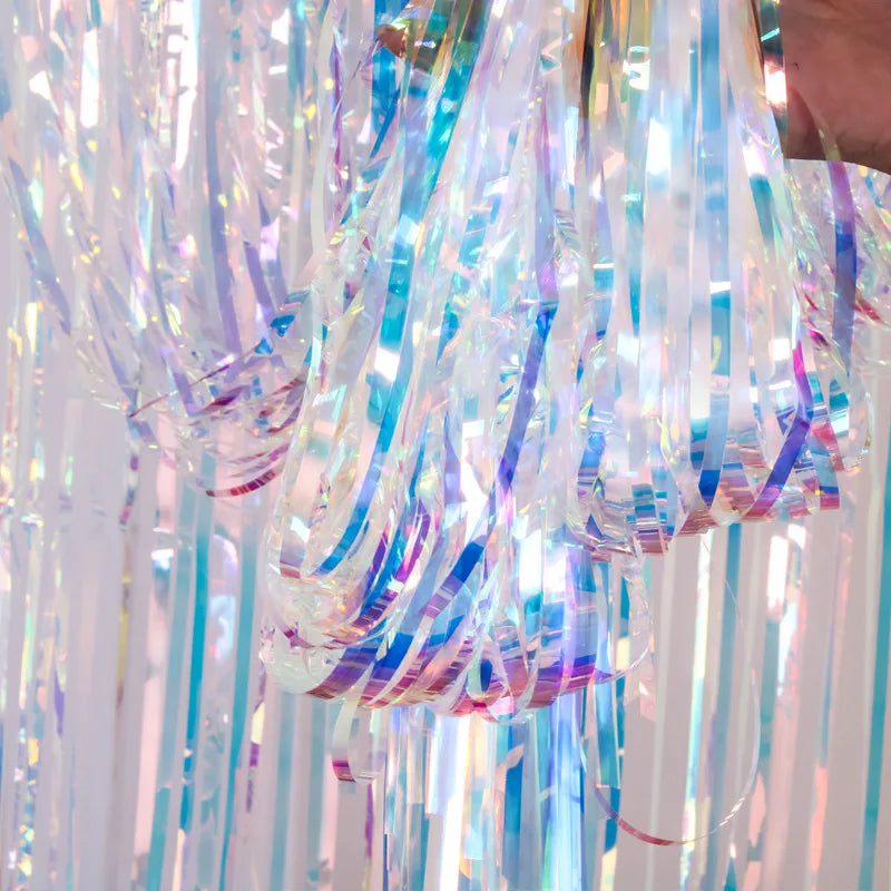 Gorgeous Backdrop Curtains Tinsel Fringe Foil Curtain Unicorn