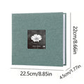 Linen Cover Photo Album 6Inch 200 Sheets Photo Album With Pockets for Photo Storage for Family Wedding Anniversary Baby Memory Zpaxo Green