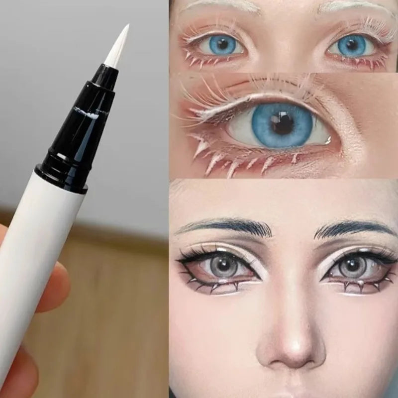 Ultra-thin Matte White Eyeliner Liquid Pen Waterproof Sweat-proof