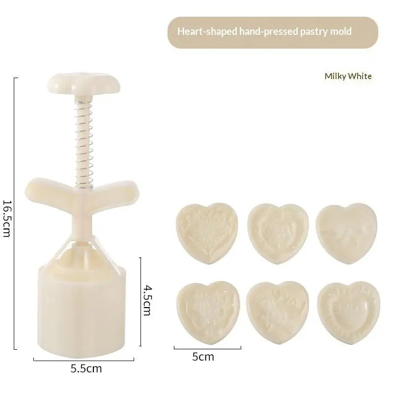 DIY Baking Mold Valentine's Day Cookie Stamp Flower Mooncake Spring Zpaxo Love White