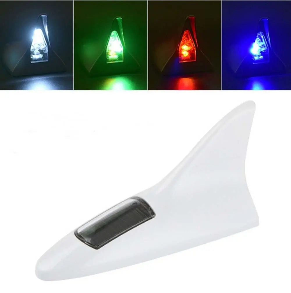 Lights Modified lights Car Roof Truck Solar Shark Fin Antenna Warning Flash Lamp Rear-end LED flash lights Car Decorative Light Zpaxo