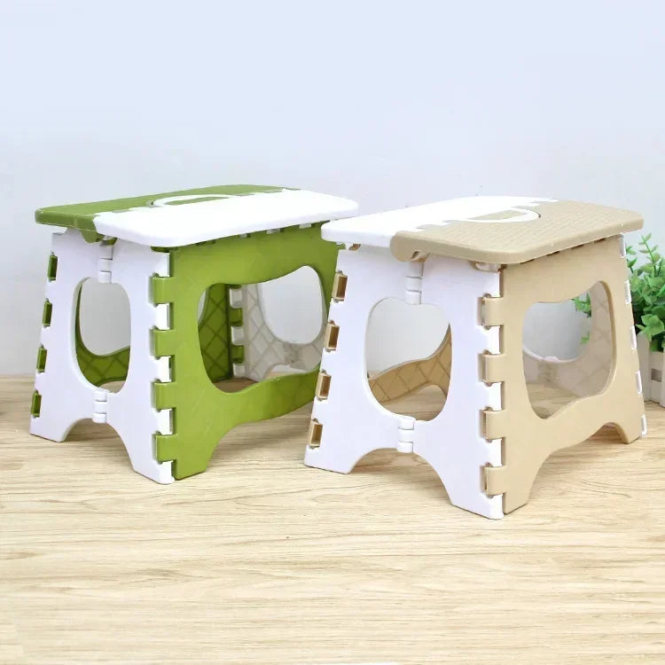 Plastic Folding Small Stool Portable Thickened Household Space-saving