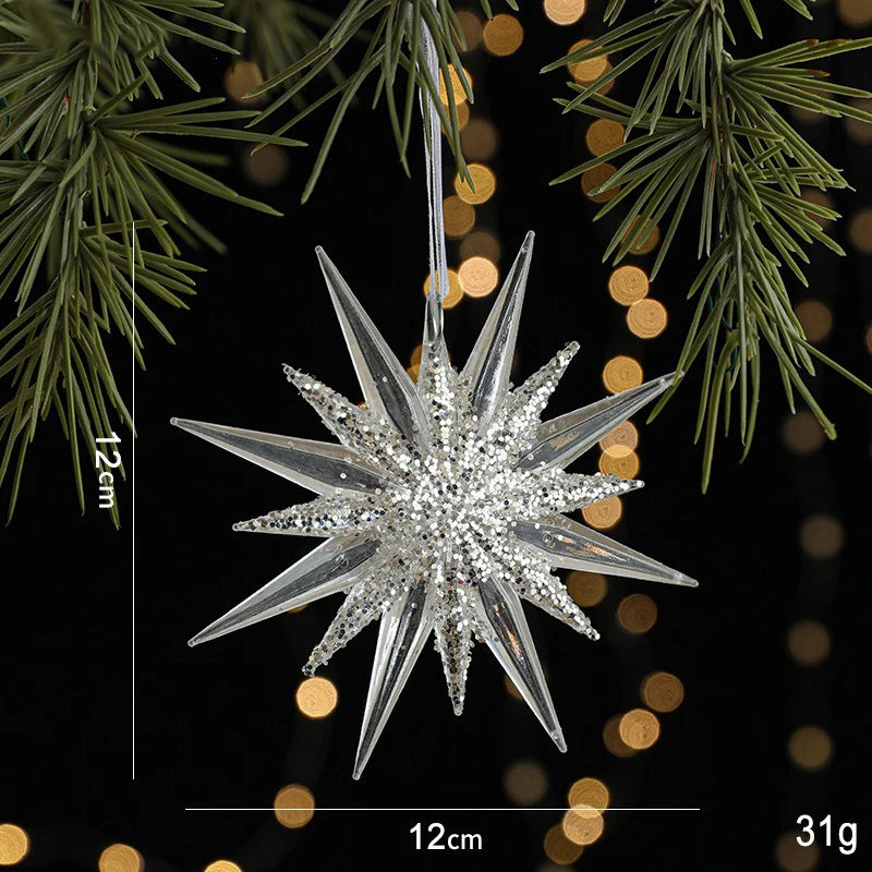 Acrylic Christmas Ice Crystal Pendant – Angel Tree Ornament Christmas Tree Ornament Zpaxo
