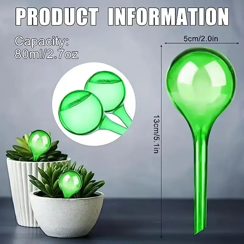 5pcs Self-Watering Globes – Drip Irrigation for Indoor/Outdoor Pots, Gardens, Low-Maintenance Plant Care Zpaxo