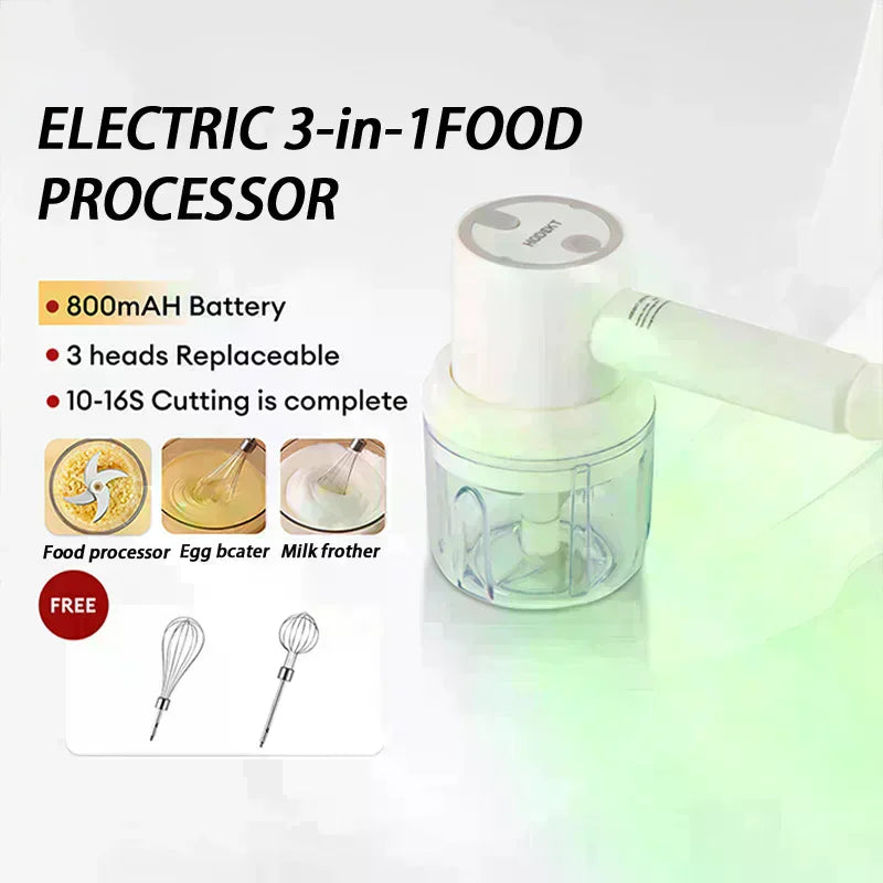 3-in-1 Electric Handheld Mixer Portable Whisk Multi Blender Baking Zpaxo
