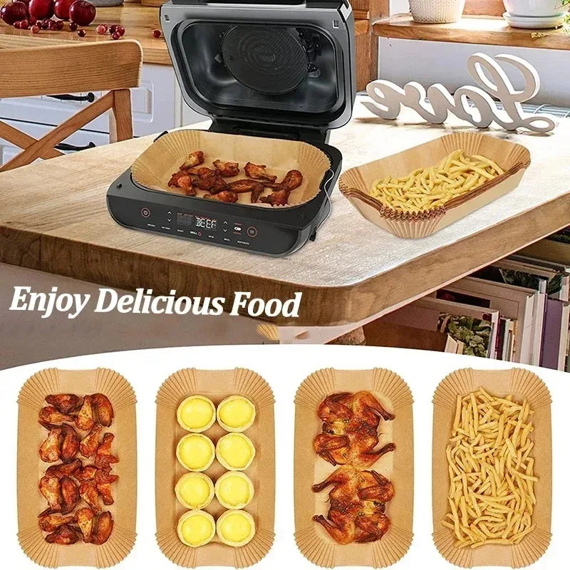 Air Fryer Paper Accessories Disposable Liners Non-Stick Airfryer Baking Papers Non-stick Parchment Paper Cooking Roasting Microw Zpaxo