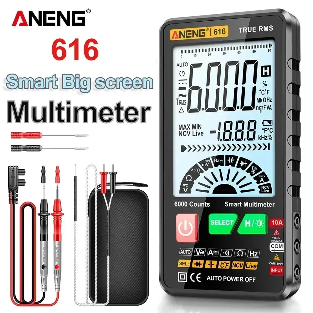 Large Screen Tool AC DC Voltage Current Tester Digital Multimeter