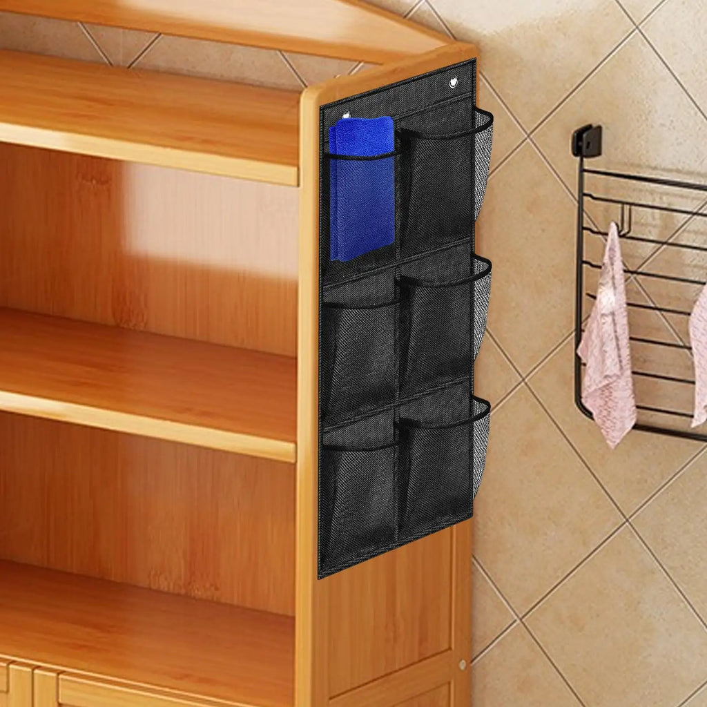 6-Pocket Mesh Hanging Organizer – Over Door & Wall Storage Hanging Storage Organizer Zpaxo