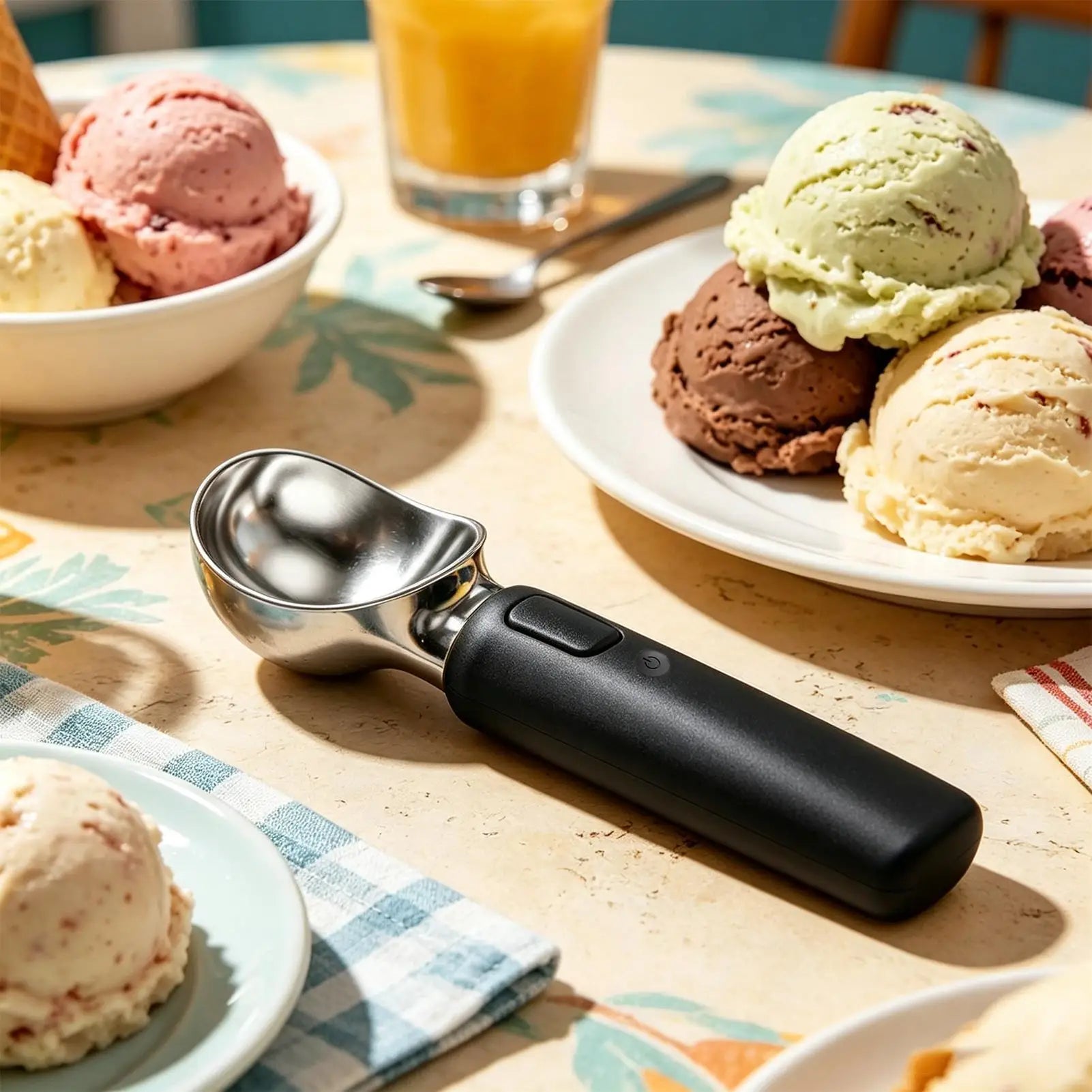 Heated Ice Cream Scoop 3-Speed Heat Conductive Hard Scooper Cheese