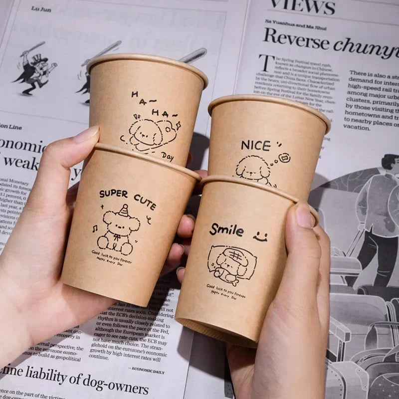 50-Pack 250ml Biodegradable Disposable Paper Cups – Coffee & Party Disposable Paper Cups Zpaxo