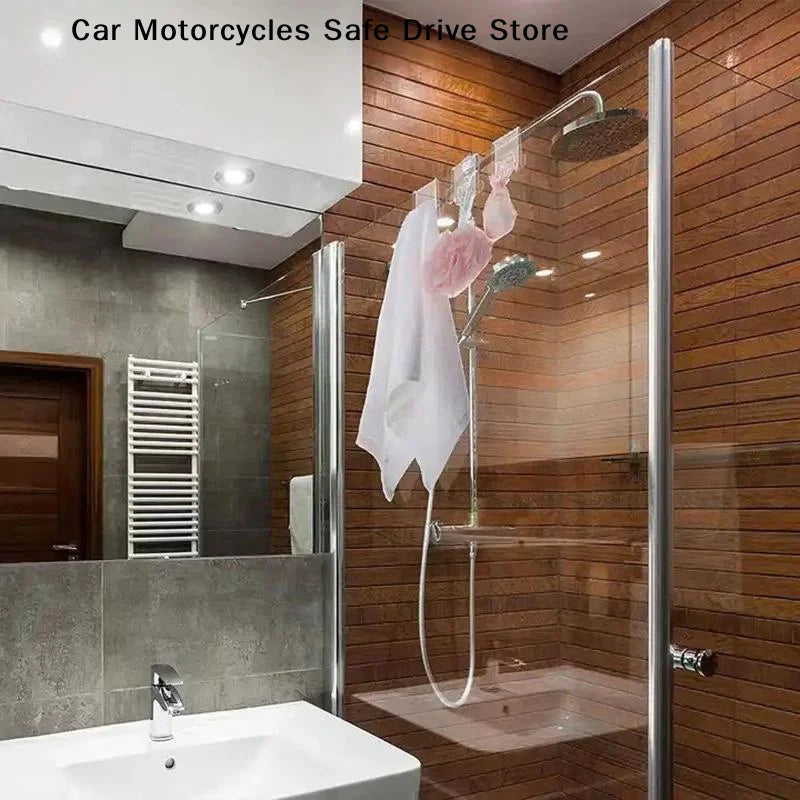 CMShower Towel Hooks Glass Door Hanger Space-saving Shower Clothes