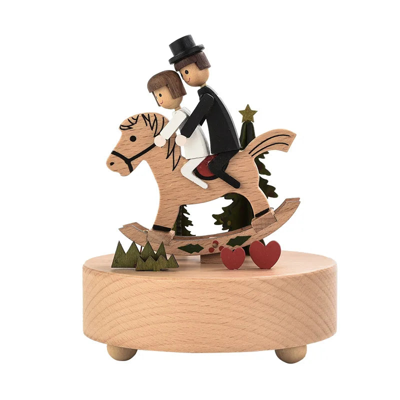 Wooden Crystal Ball Music Box – Castle in the Sky Gift