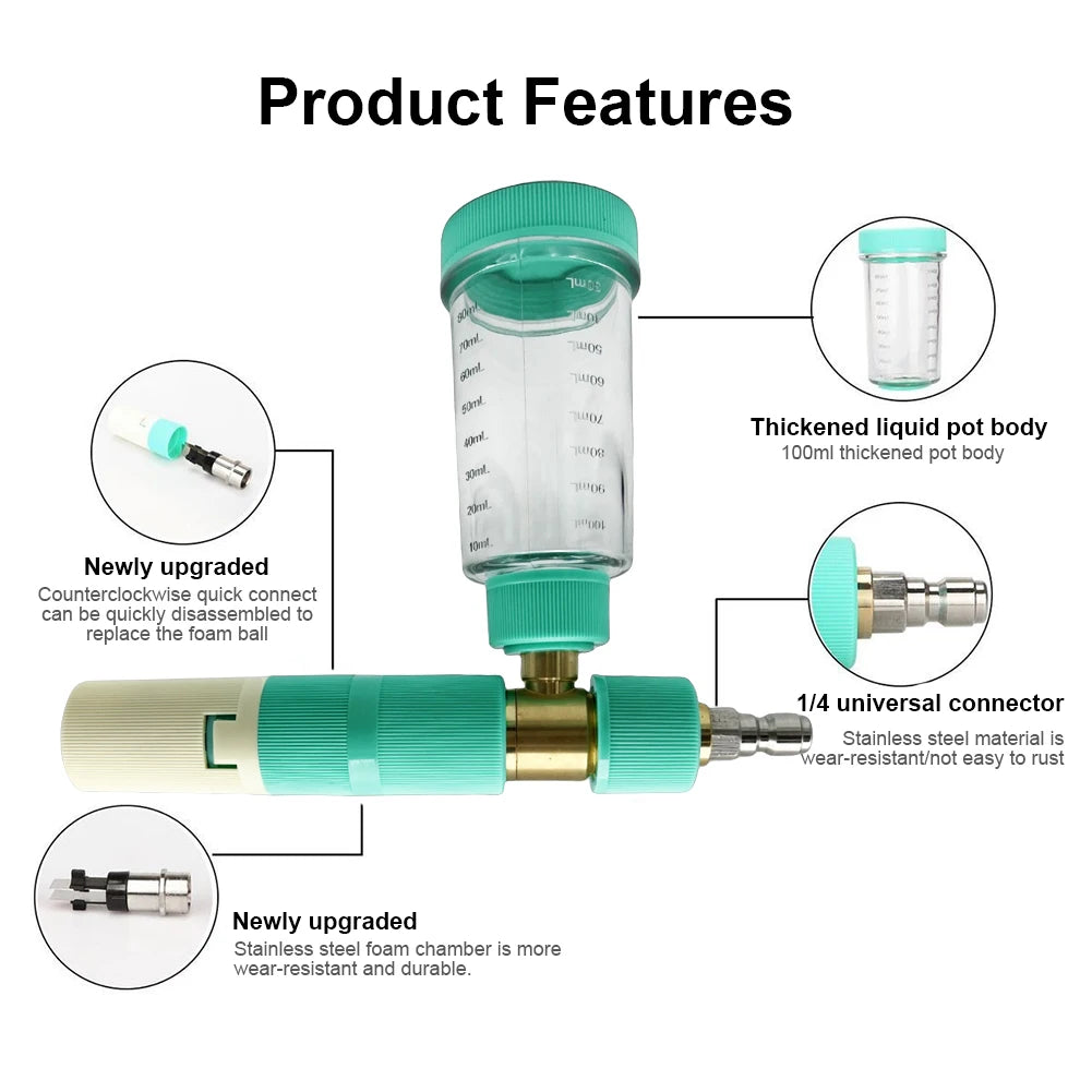 35 Soap Foam Sprayer Adjustable 4500PSI Spray Bottle 1 Quick