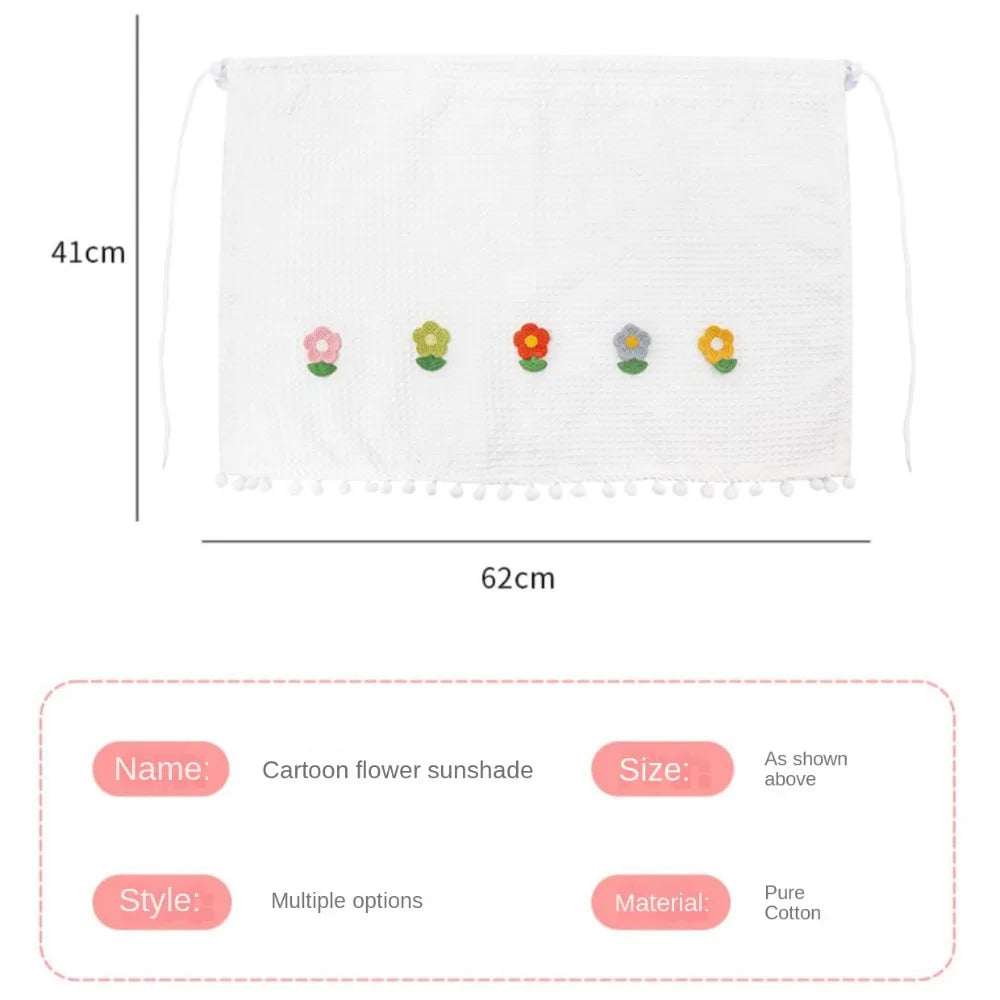 UV Protection Car Sunshade Curtain Universal Waffle Cloth Flower Zpaxo