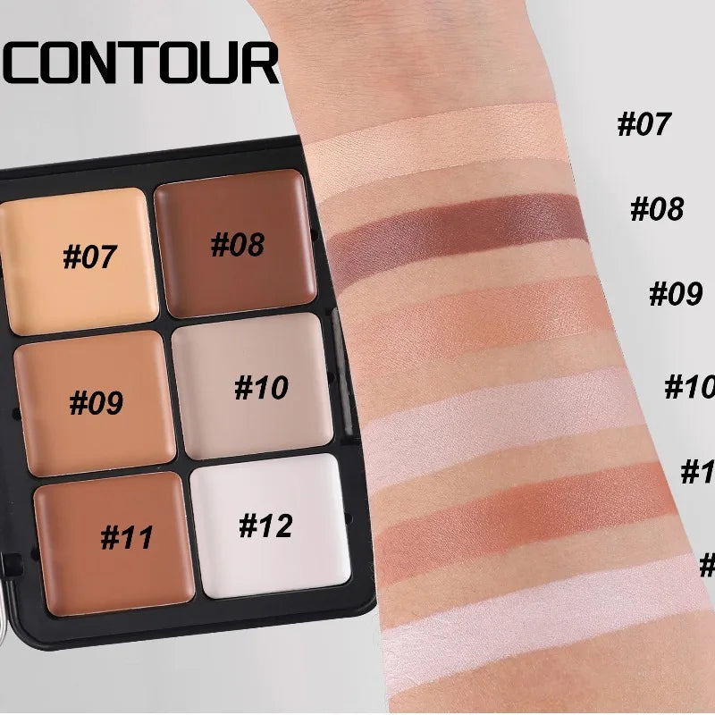 12-Color 1 Concealer Blush Palette Matte Highlight Face Contour